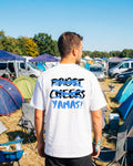 "Prost Cheers YAMAS!" Oversized Shirt - Weiß