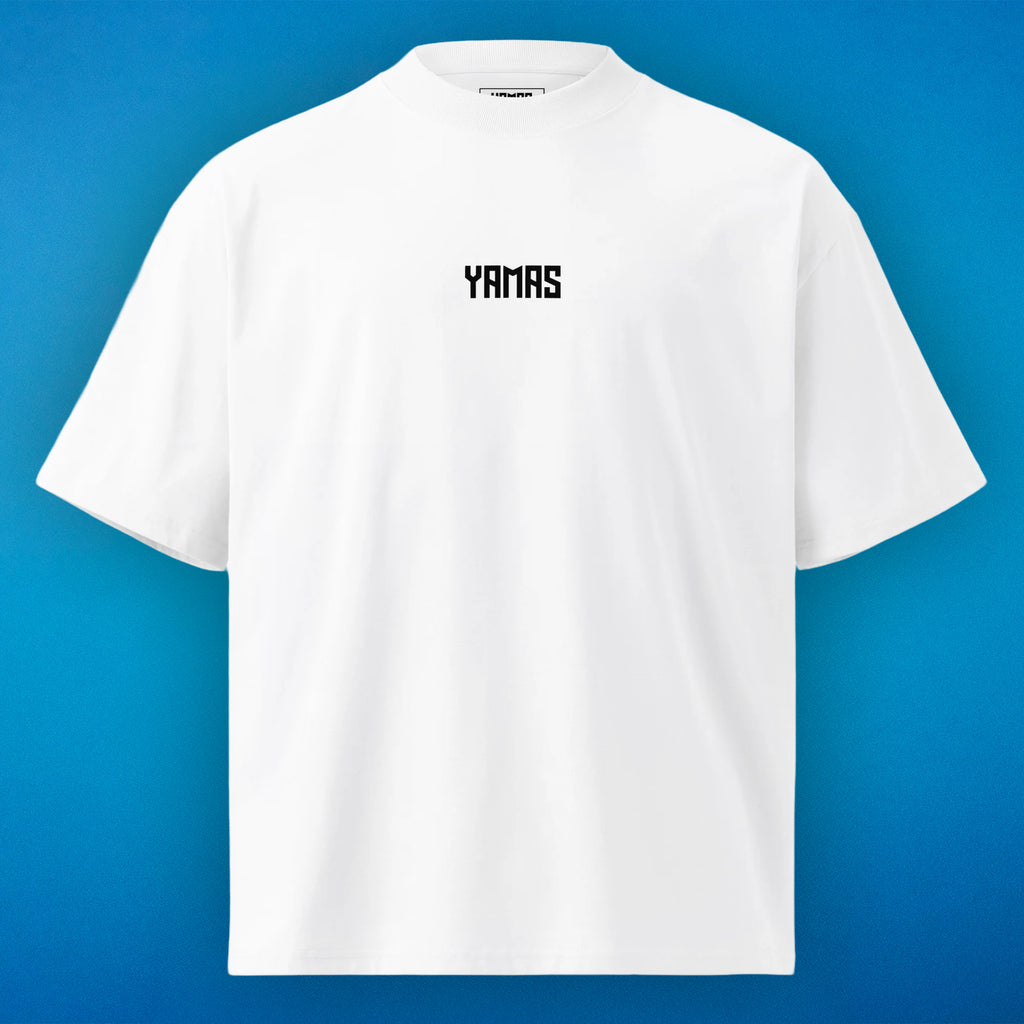 "Prost Cheers YAMAS!" Oversized Shirt - Weiß